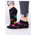 Yoclub Členkové vtipné bavlnené ponožky Vzory farieb SKS-0086U-A400 Black