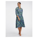 Orsay Green & Blue dámske kvetinové košeľové šaty - ženy