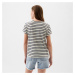 GAP Logo Slub Tee White Black Stripe