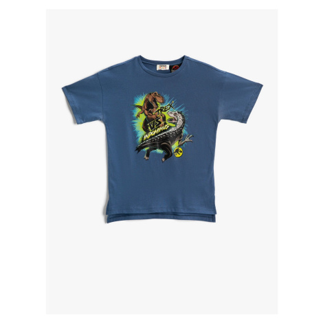 Tričko s potlačou dinosaura Koton Trex, licencované, krátky rukáv, bavlna