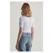 TRIČKO GANT SLIM COT/ELA SS SCOOP NECK TOP WHITE