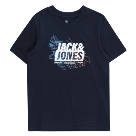 Jack & Jones Junior Tričko  námornícka modrá / svetlomodrá / ružová / biela