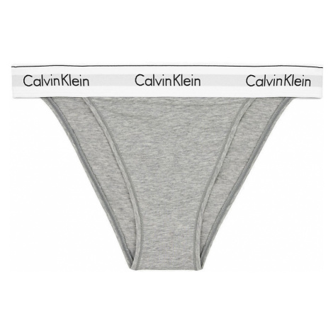 CALVIN KLEIN - Modern cotton high leg sivé brazilky