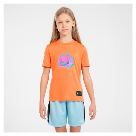 Detské basketbalové tričko TS500 FAST oranžové TARMAK