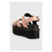 Kožené sandále Dr. Martens Voss II Quad dámske, ružová farba, na platforme, DM30717329