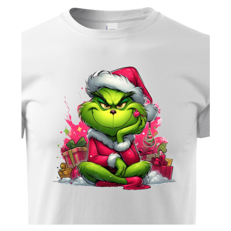 Detské tričkoGrinch s darčekmi - skvelé vianočné tričko
