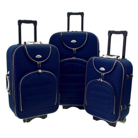 Tmavomodrá sada 3 cestovných kufrov "Movement" - veľ. M, L, XL