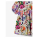 Fialovo-krémové dievčenské kvetované šaty Desigual Akira