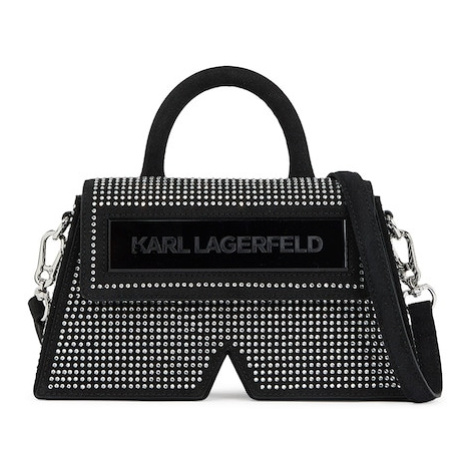 Karl Lagerfeld Kabelka 'Crystal'  čierna / strieborná