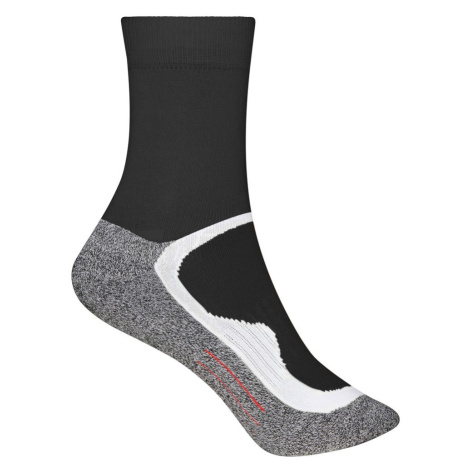 James & Nicholson Športové ponožky vysoké JN211 - Čierna / čierna