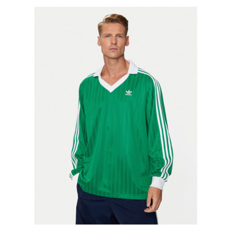 Adidas S dlhými rukávmi adicolor Piqué Football IX5225 Zelená Regular Fit