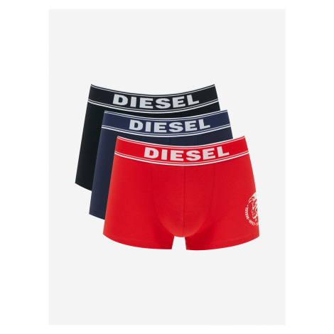 Boxerky 3 ks Diesel Červená