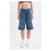 Afra x DeFacto High Waist Bermuda Jean Shorts