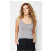 Trendyol Gray Silvery Thread Knitwear Blouse