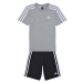 adidas  Essentials 3-Stripes Tee and Shorts Set  Súpravy vrchného oblečenia Šedá