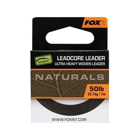 Fox olovená šnúrka naturals leadcore - 50 lb 25 m