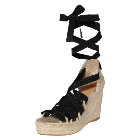 Castañer Remienkové sandále 'JORGELINA'  béžová / čierna / biela