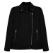 Trendyol Black Regular Cashmere Biker Thin Jacket Coat