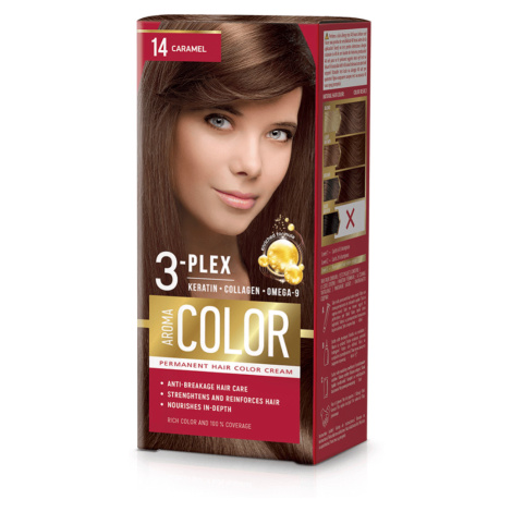 Farba na vlasy - karamel č.14  Aroma Color