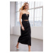 Trendyol Limited Edition Black Striped Belted Woven Long Skirt