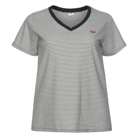 Levi's® Plus Tričko 'Perfect V-Neck Tee '  čierna / biela