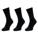Kappa Súprava 3 párov vysokých ponožiek unisex 710069 Čierna