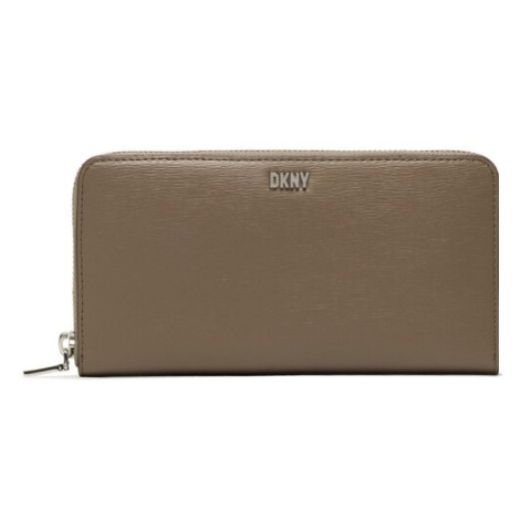 DKNY Veľká dámska peňaženka Bryant-New Zip Aroun R8313658 Hnedá