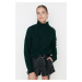 Trendyol sveter - zelený - Regular fit