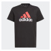 Detské tričko na fitness čierno-červené s logom