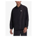 Čierna pánska vzorovaná košeľová ľahká bunda adidas Originals Coach Jacket