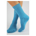 Dámske ponožky Noviti SW001 s vlnou Modrá