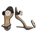 Lauren Ralph Lauren Remienkové sandále 'ALLIE'  čierna / šedobiela
