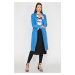 Koton Women's Blue Pocket Detailed Coat