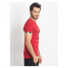 TOMMY LIFE Červené pánske tričko San Francisco 298-TS-TL-87307.02X-red