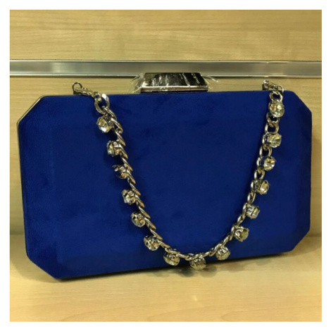 Tmavomodrá luxusná spoločenská kabelka SILVIE John-C