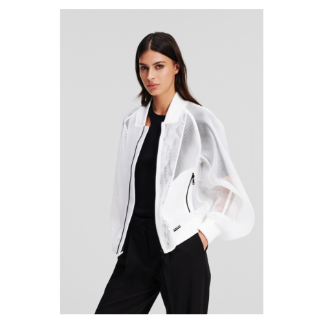 Bunda Karl Lagerfeld Mesh Bomber White