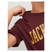 JACK & JONES Tričko 'Josh'  svetložltá / bordová