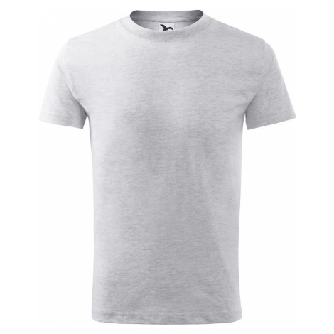 Malfini Classic New Detské tričko 135 svetlo šedý melír