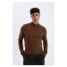 DEFACTO Brown Slim Fit Slim Cut Half Turtleneck Knitwear Sweater R1127az24wn