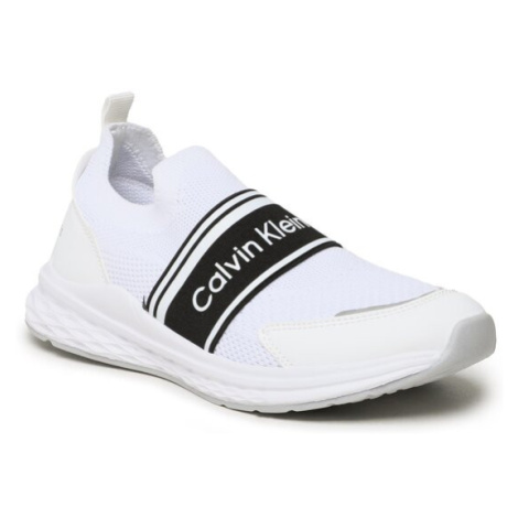 Calvin Klein Jeans Sneakersy Low Cut Easy-On Sneaker V3B9-80594-0308 S Biela