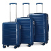 British Traveller set 3 kufrov - 42L, 72L, 111L - navy