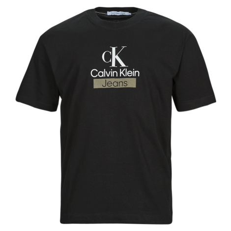 Calvin Klein Jeans  STACKED ARCHIVAL TEE  Tričká s krátkym rukávom Čierna