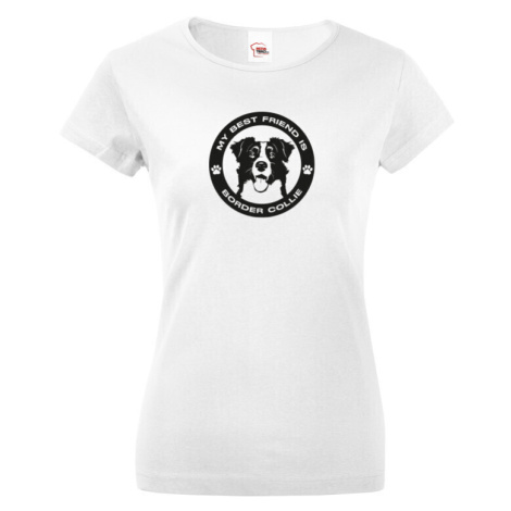Dámské tričko Border kolie  - darček pre milovníkov psov