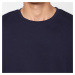 Pánske tričko 500 na cvičenie krátky rukáv, rovný strih, modročierne