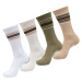 Layered Striped Socks 4-Pack White/White Sand/Tiniola/Beige