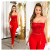 Sexy KouCla "Let s Party" sequin bandeau jumpsuit red