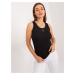 Black Fitted Women's Ribbed Top