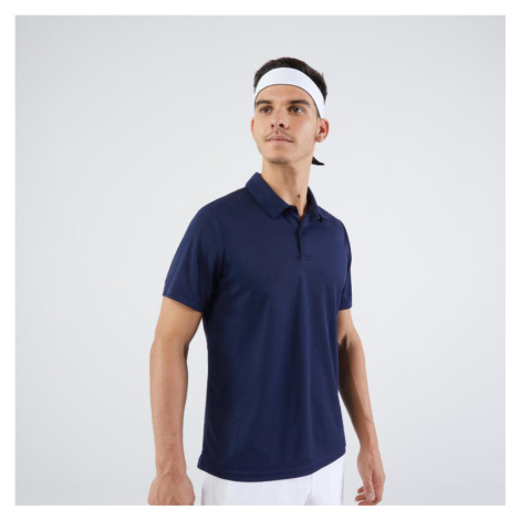Pánske polo tričko Essential na tenis s krátkym rukávom tmavomodré ARTENGO