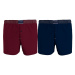 Pánské boxerky 2 pack bordo modrá a červená M model 15880100 - Tommy Hilfiger