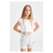 DEFACTO Girl's Crop Short Sleeve T-Shirt